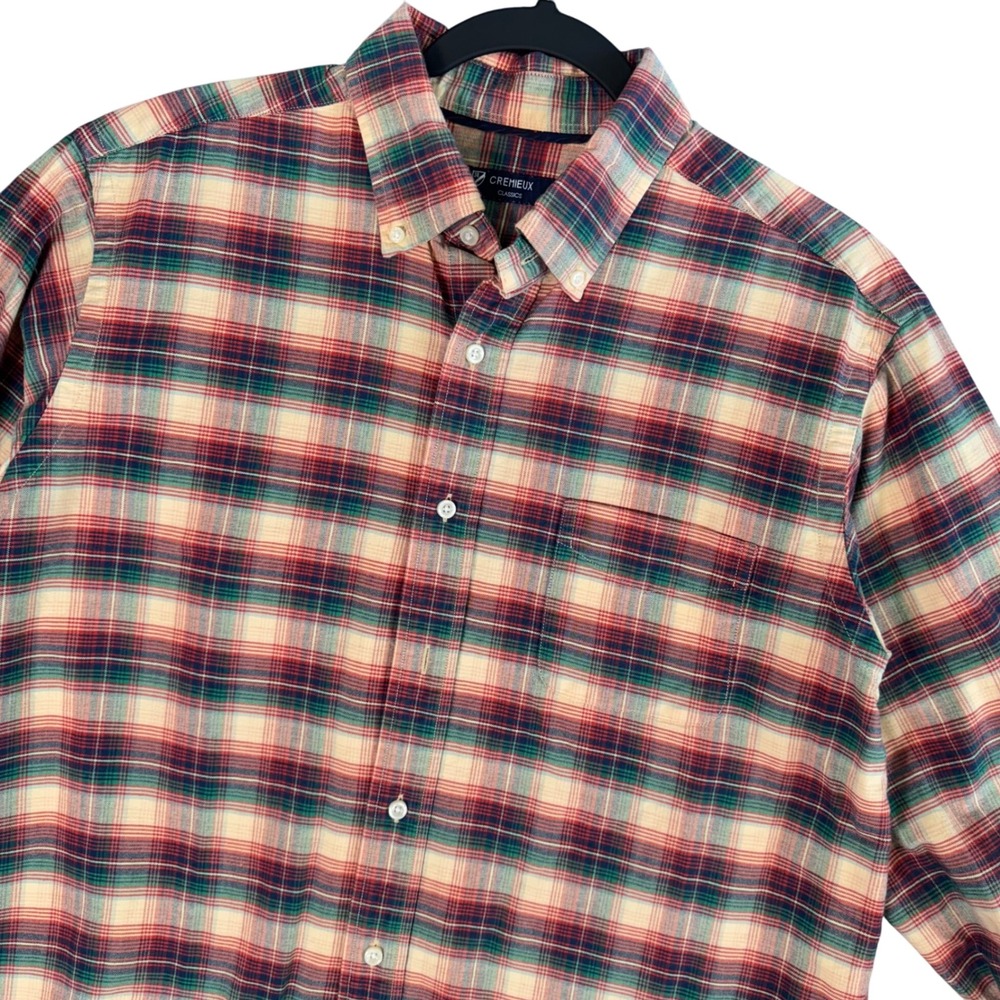 Cremieux Classics Mens L Plaid Button Down Shirt Cotton Tradcore Heritage Preppy